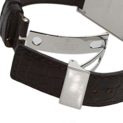 Gucci Square Face Watch SS Leather