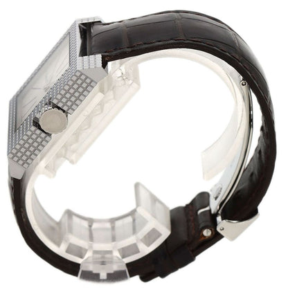 Gucci Square Face Watch SS Leather