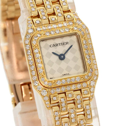 Cartier Mini Panther Double Bezel Diamond Watch 18K Yellow Gold