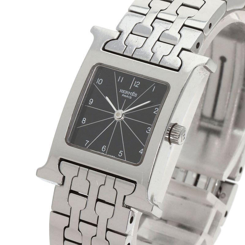 Hermes Watch SS Black