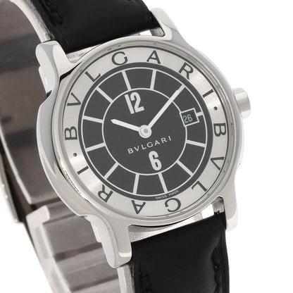 Bvlgari Solo Tempo Watch SS Leather