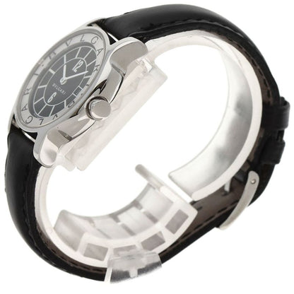 Bvlgari Solo Tempo Watch SS Leather