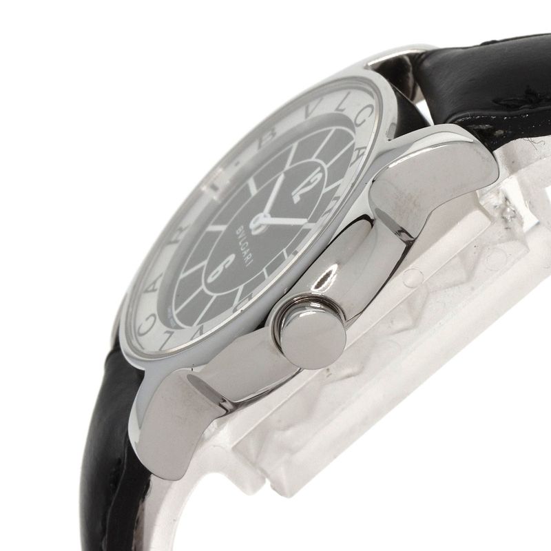 Bvlgari Solo Tempo Watch SS Leather