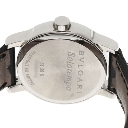 Bvlgari Solo Tempo Watch SS Leather