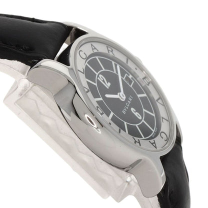 Bvlgari Solo Tempo Watch SS Leather
