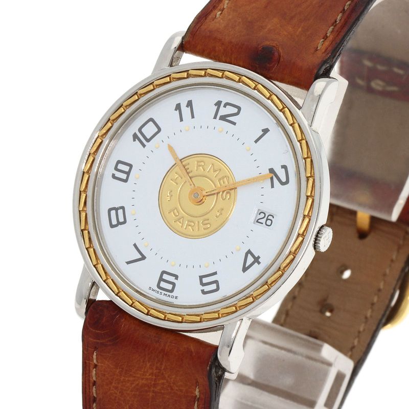 Hermes Serie Watch SS Leather