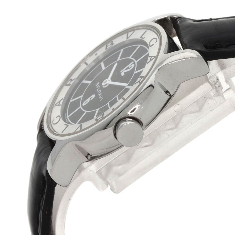 Bvlgari Solo Tempo Watch SS Leather
