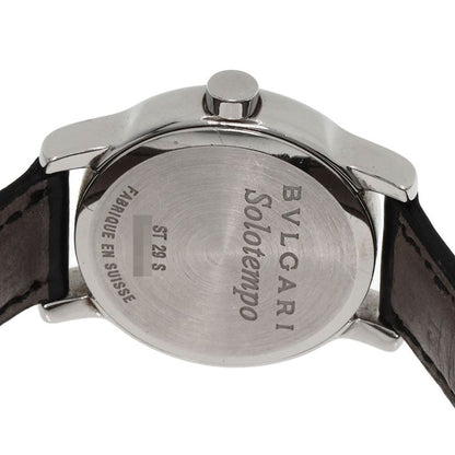 Bvlgari Solo Tempo Watch SS Leather