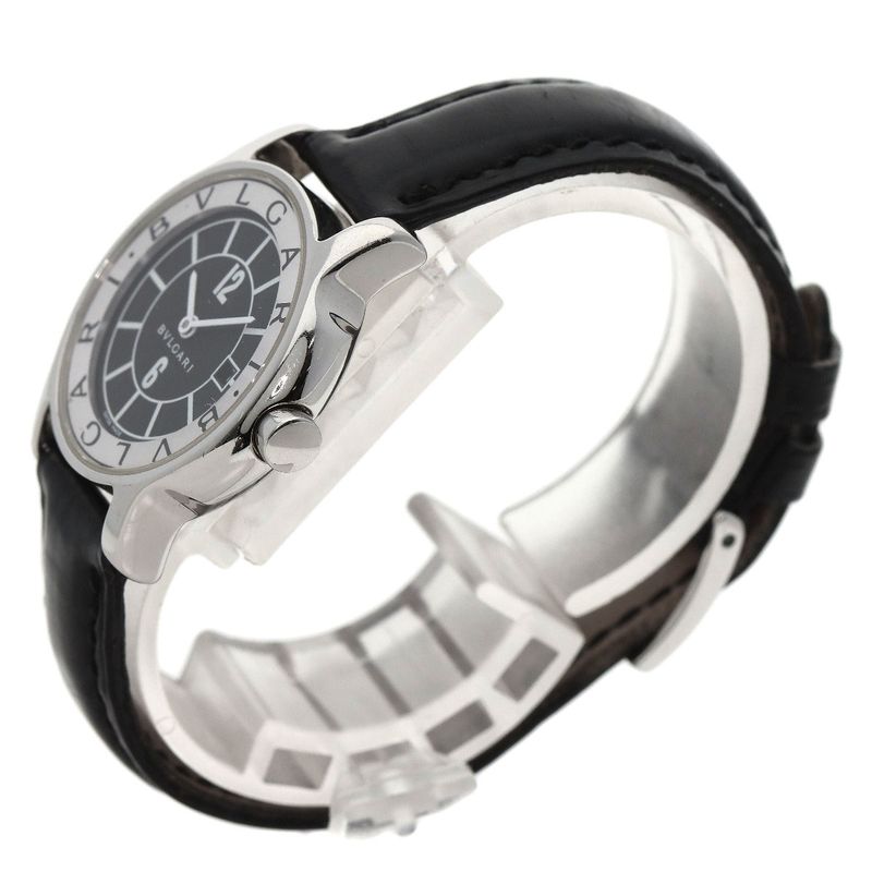 Bvlgari Solo Tempo Watch SS Leather