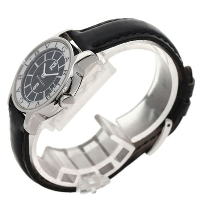 Bvlgari Solo Tempo Watch SS Leather