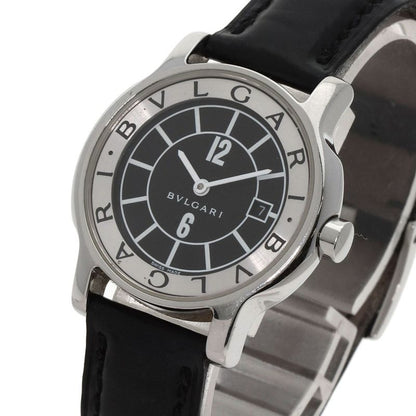 Bvlgari Solo Tempo Watch SS Leather