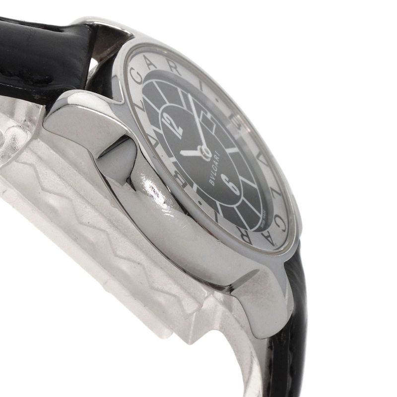 Bvlgari Solo Tempo Watch SS Leather