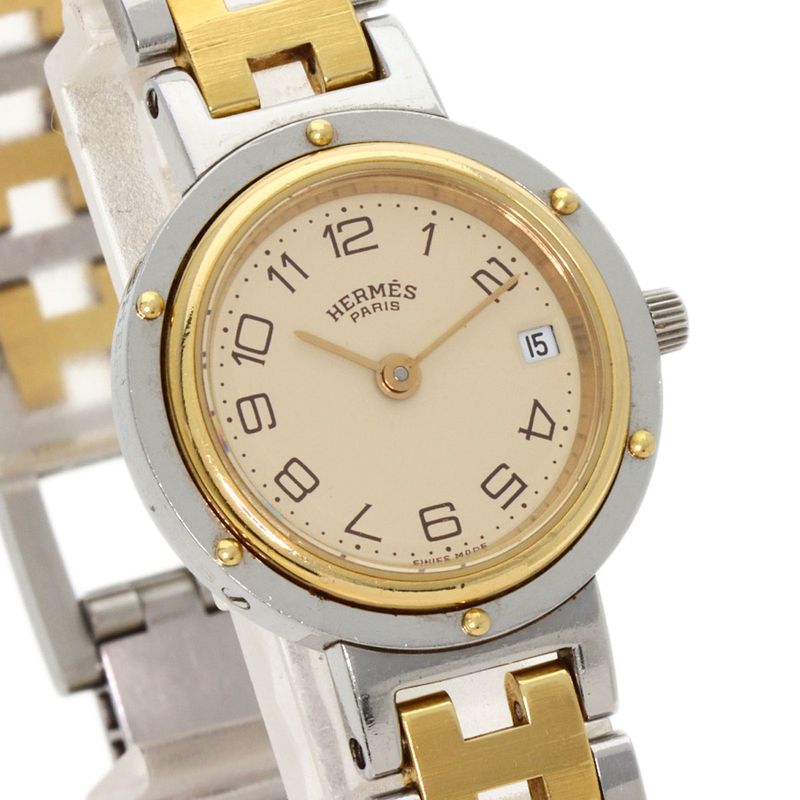 Hermes Clipper Old Belt Watch SS Ssxgp