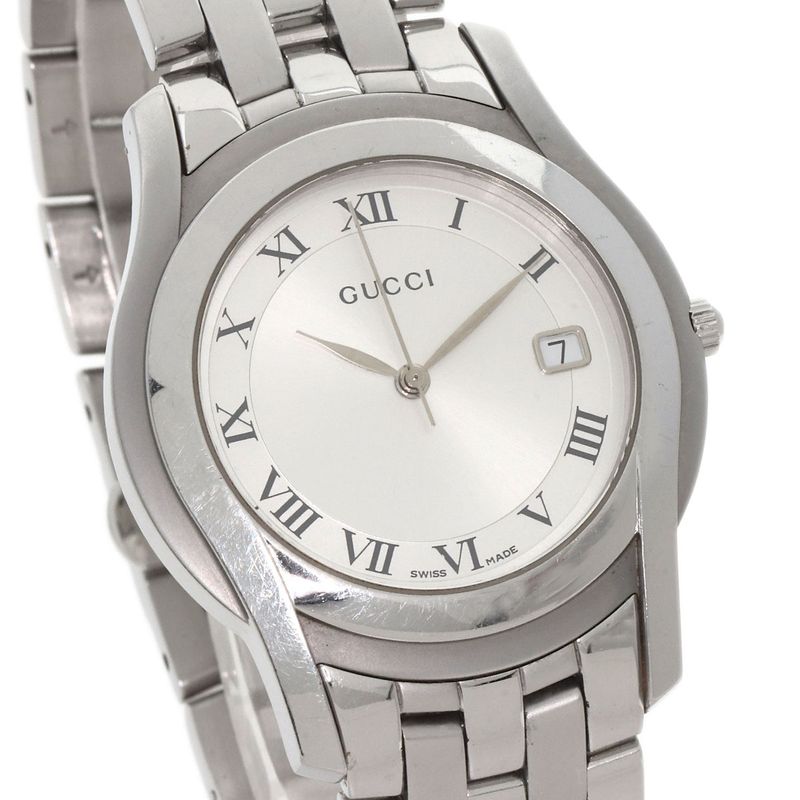 Gucci Round Face Watch SS