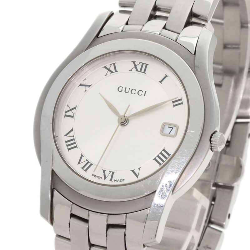 Gucci Round Face Watch SS