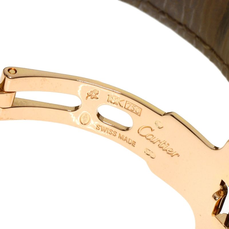 Cartier Tank Francais-z SM Watch 18K Yellow Gold Leather s