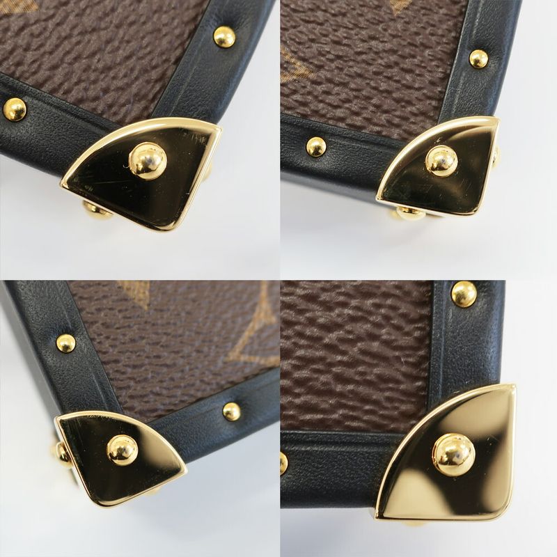Louis Vuitton Box Trunk Monogram Case Wood