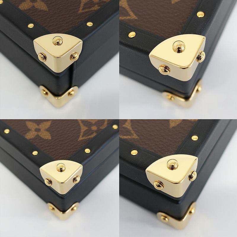 Louis Vuitton Box Trunk Monogram Case Wood