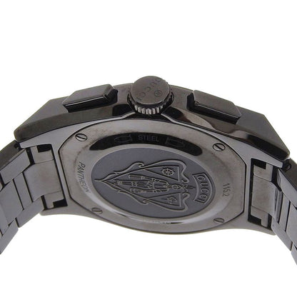 Gucci Pantheon 115.2 Stainless Steel Black Quartz Chronograph Dial