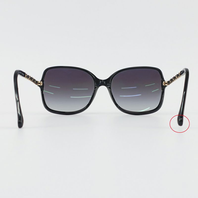 Chanel Sunglasses Black CC Logo 3C 57 17 135 Gold