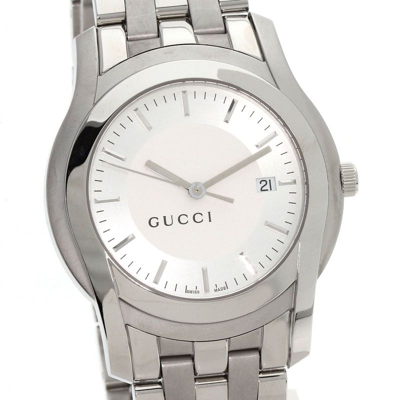 Gucci Round Face Watch SS