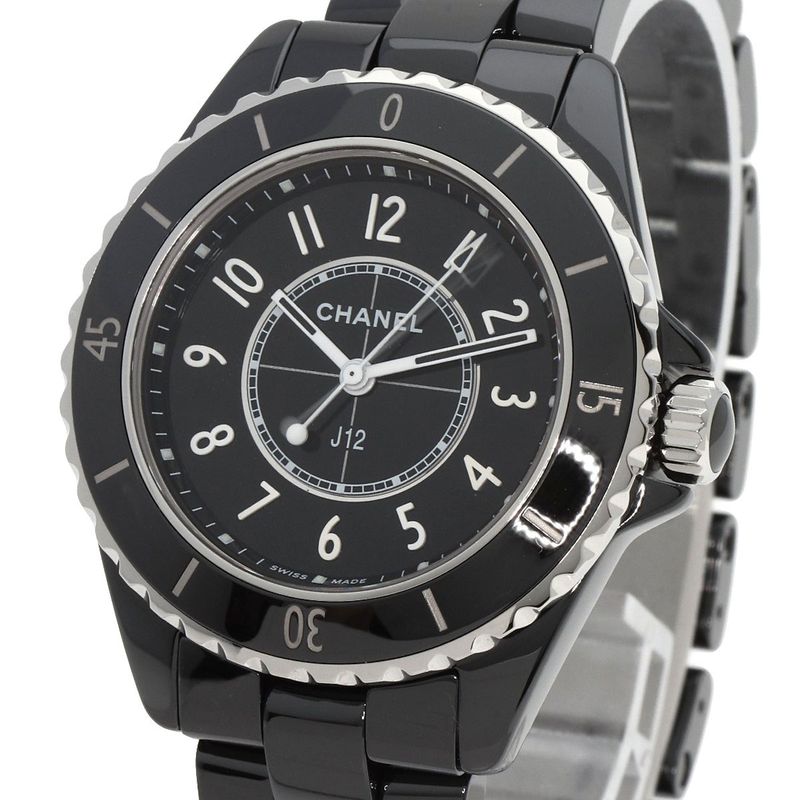 Chanel Ceramic Watch Black