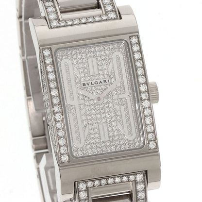 Bvlgari Rettangolo Diamond Watch 18K White Gold Goldx