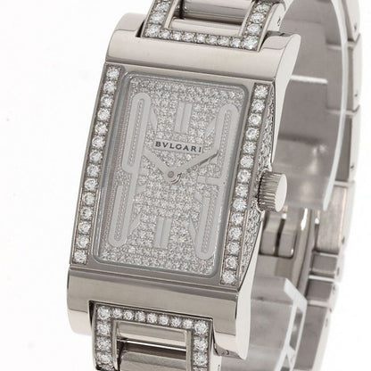 Bvlgari Rettangolo Diamond Watch 18K White Gold Goldx