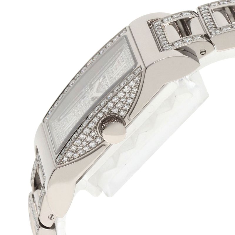Bvlgari Rettangolo Diamond Watch 18K White Gold Goldx