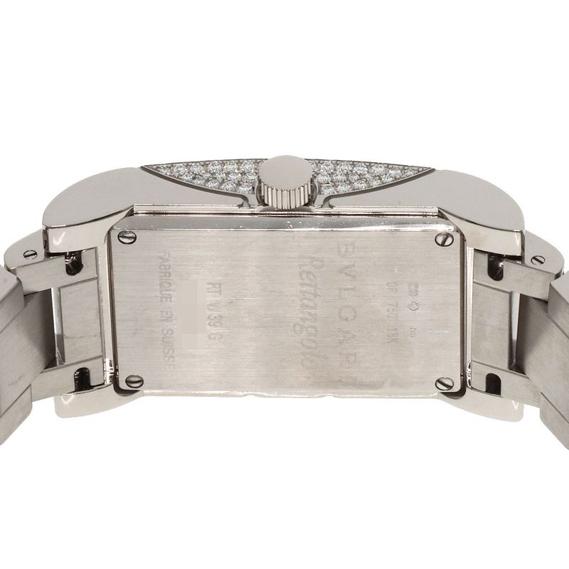 Bvlgari Rettangolo Diamond Watch 18K White Gold Goldx