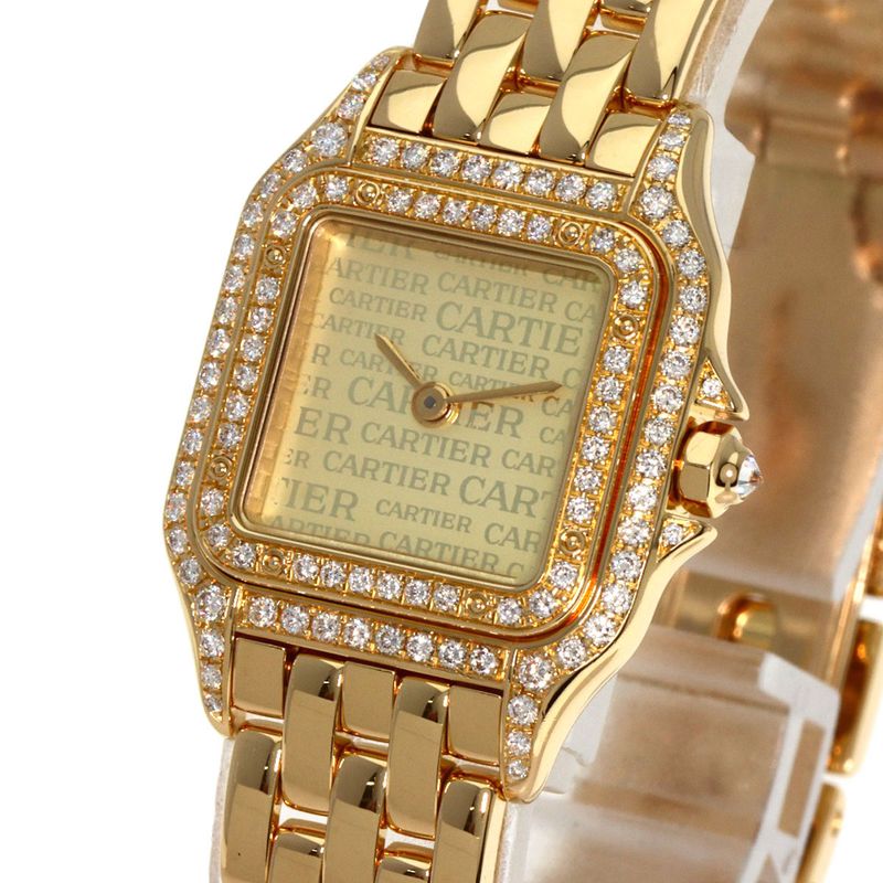 Cartier Pantel SM Diamond Watch 18K Yellow Gold