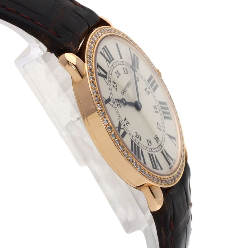 Cartier Ronde Louis LM Diamond Watch 18K Pink