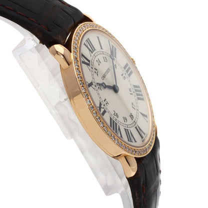 Cartier Ronde Louis LM Diamond Watch 18K Pink