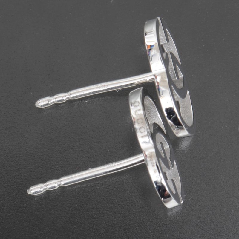 Gucci Double Earrings 18K White Gold