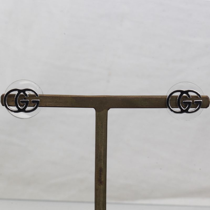 Gucci Double Earrings 18K White Gold