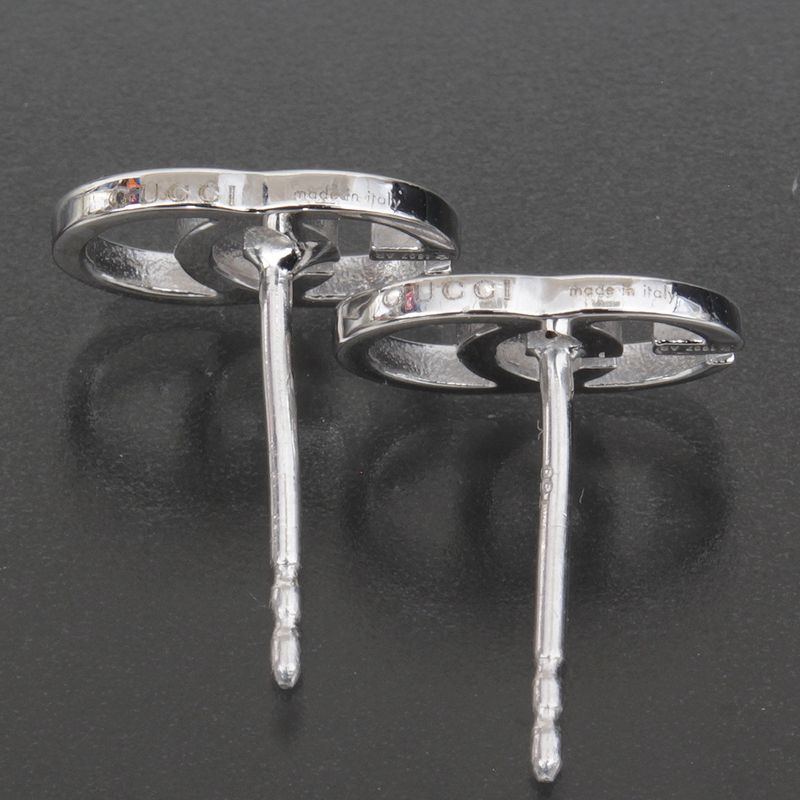 Gucci Double Earrings 18K White Gold