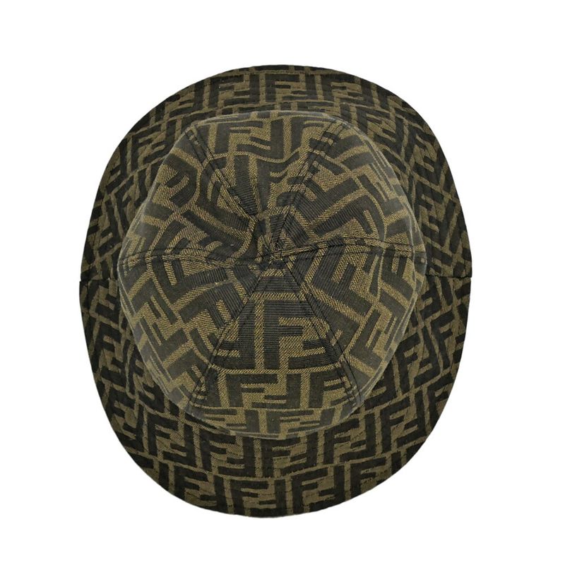 Fendi Hat Zucca Brown Black Hat Others