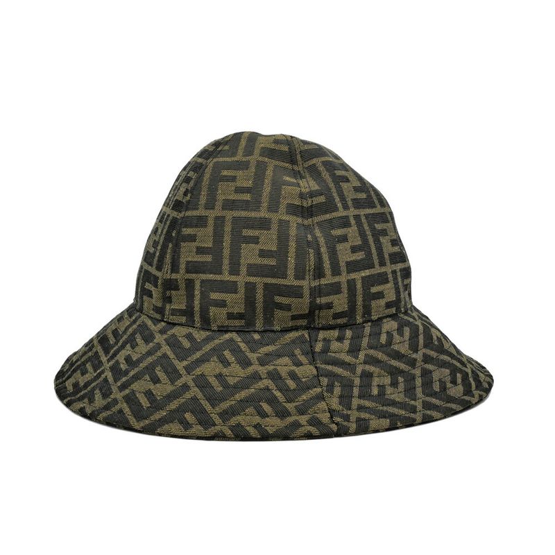 Fendi Hat Zucca Brown Black Hat Others