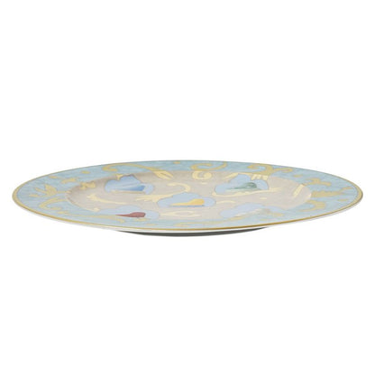 Bvlgari Tableware Rosenthal Wall Plate Ceramic Light Blue