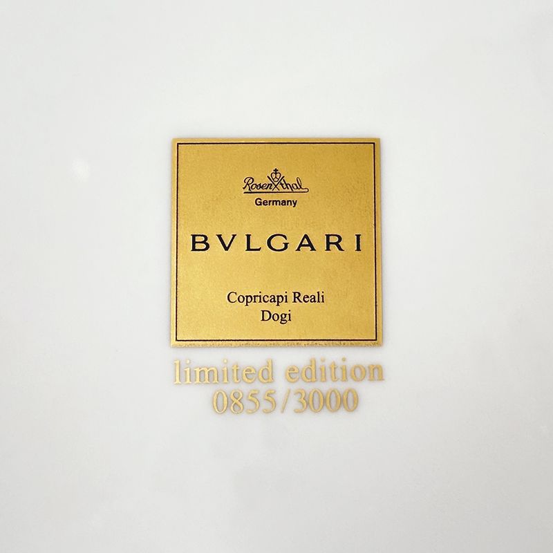 Bvlgari Tableware Rosenthal Wall Plate Ceramic Light Blue