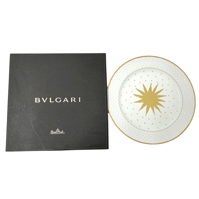 Bvlgari Tableware Rosenthal Wall Plate Ceramic White Gold