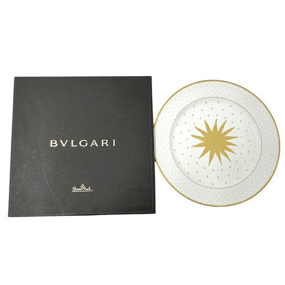 Bvlgari Tableware Rosenthal Wall Plate Ceramic White Gold