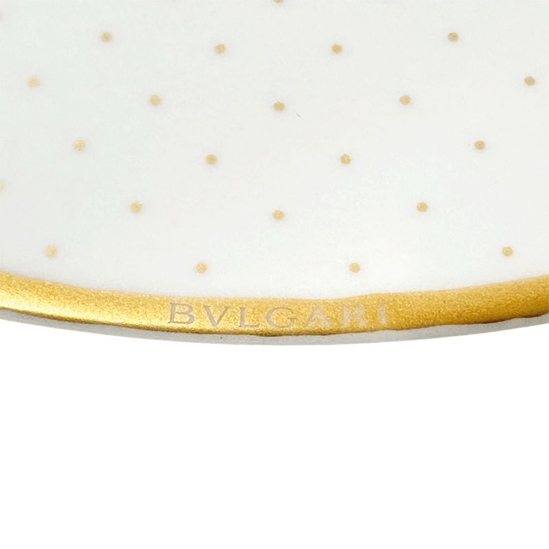 Bvlgari Tableware Rosenthal Wall Plate Ceramic White Gold