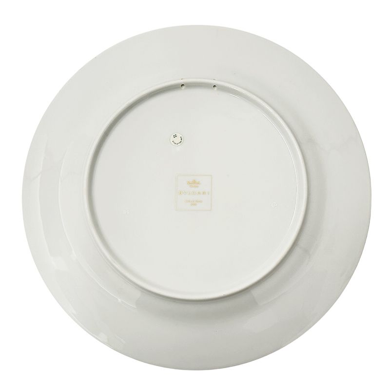 Bvlgari Tableware Rosenthal Wall Plate Ceramic White Gold