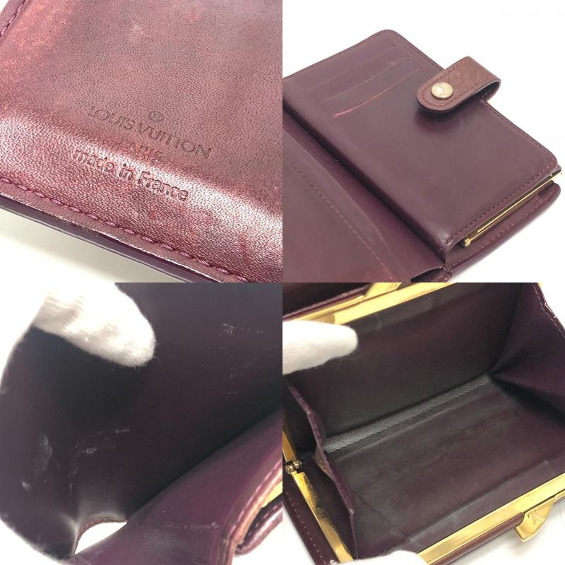 Louis Vuitton Bifold Wallet Portefeuille Monogram Vernis Rouge Fauvist