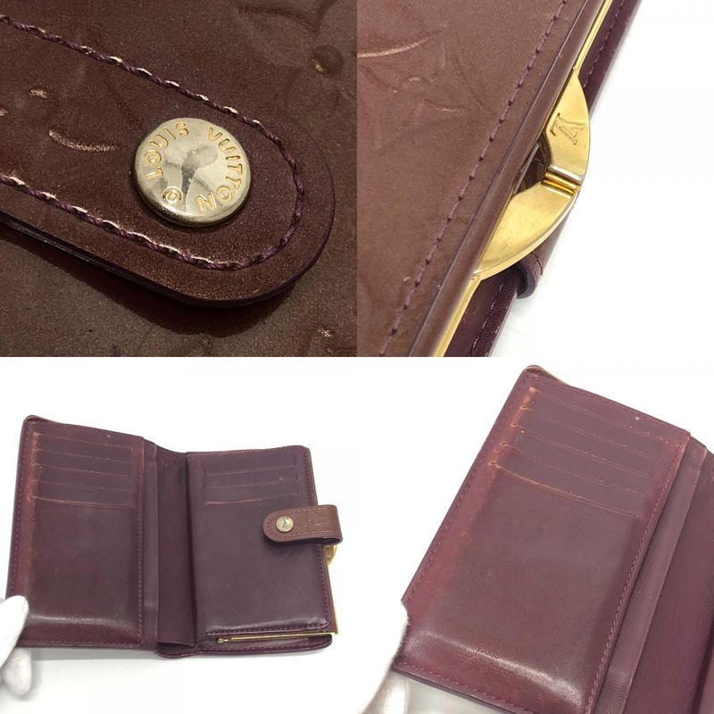 Louis Vuitton Bifold Wallet Portefeuille Monogram Vernis Rouge Fauvist