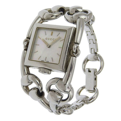 Gucci Signoria 116.3 Stainless Steel Quartz Analog Display White Shell