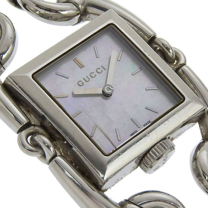 Gucci Signoria 116.3 Stainless Steel Quartz Analog Display White Shell