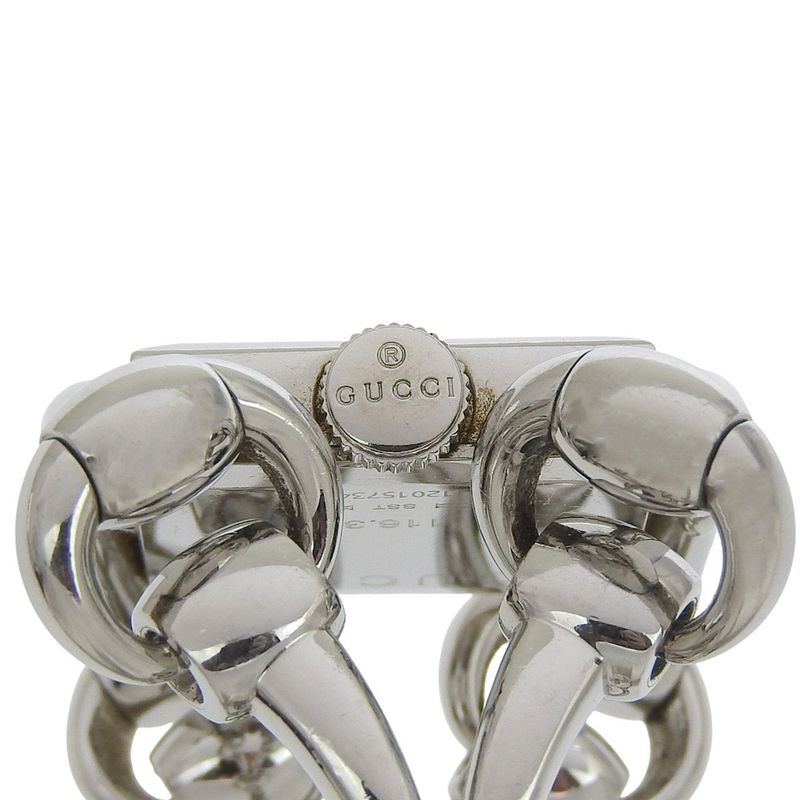 Gucci Signoria 116.3 Stainless Steel Quartz Analog Display White Shell