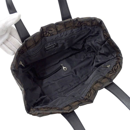 Chanel New Travel Tote MM Tote Nylon Dark Brown